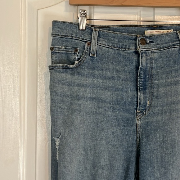 Levis | 725 High Rise Bootcut Denim Jeans Plus Size 16W Lightwash Casual Curvy - Picture 6 of 12